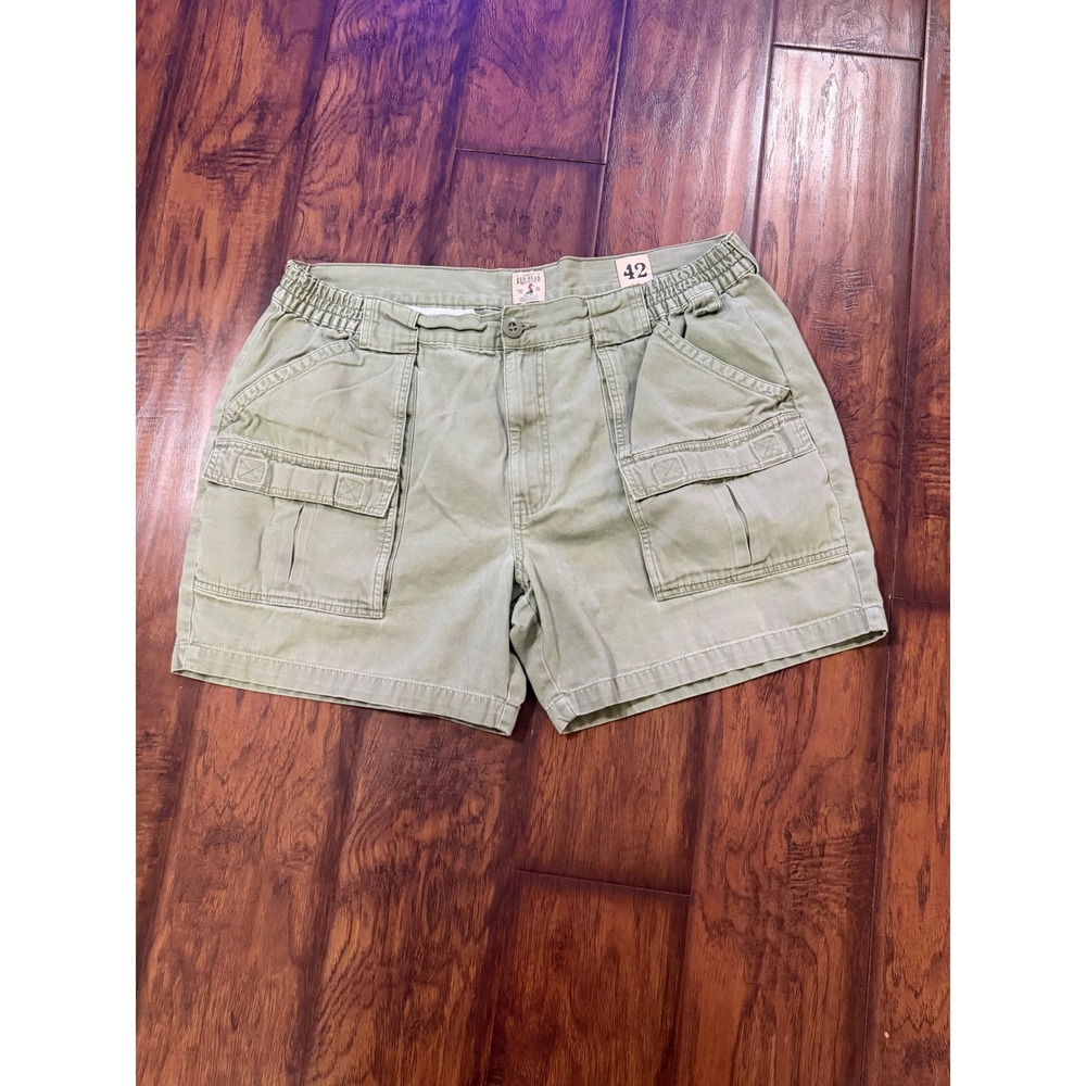 RedHead Brand Co Men's 42 Olive Green Cargo Utility Shorts 100% Cotton Outdoor